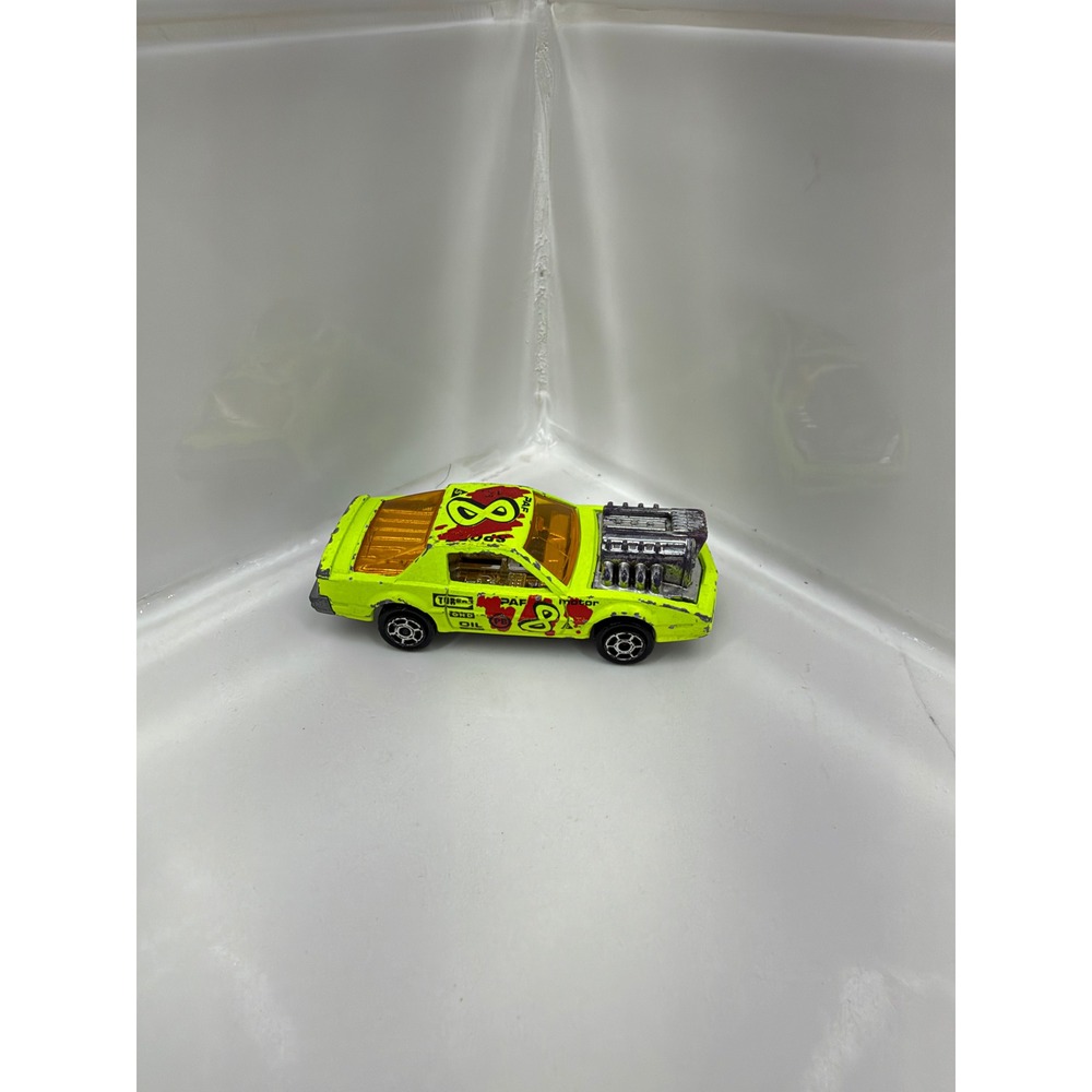 Vintage Majorette Pontiac Firebird Trans Am Neon Yellow Diecast Car 1/62 No 248